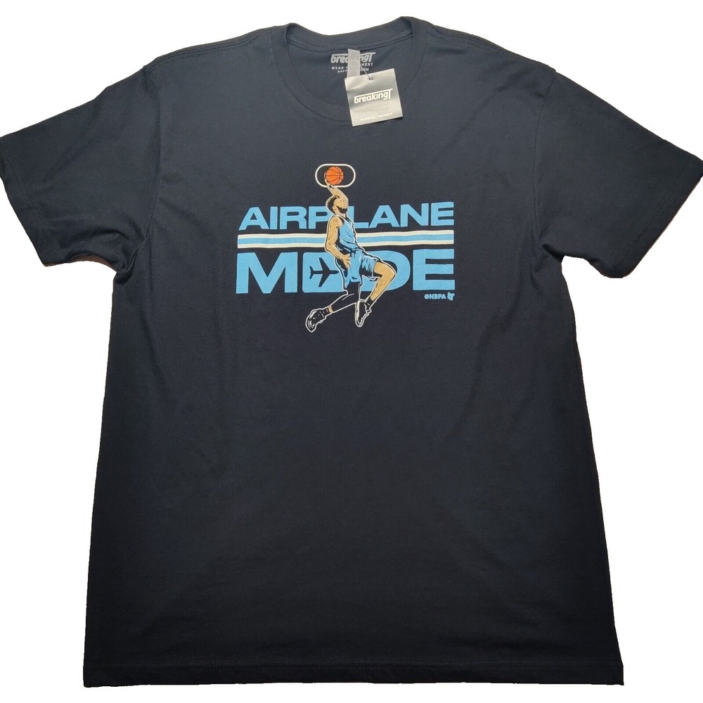 Derrick Jones Jr AIRPLANE MODE Men XL BreakingT NBPA Black T-Shirt NEW